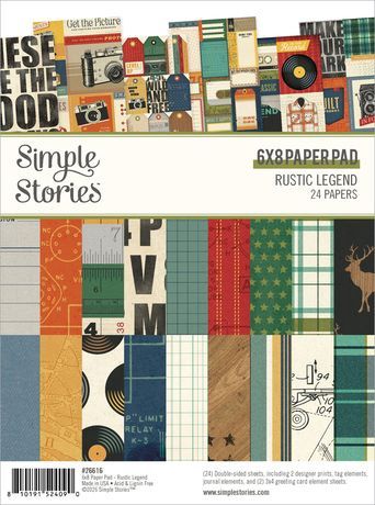 Simple Stories Paper Pad 6"X8" Rustic Legend