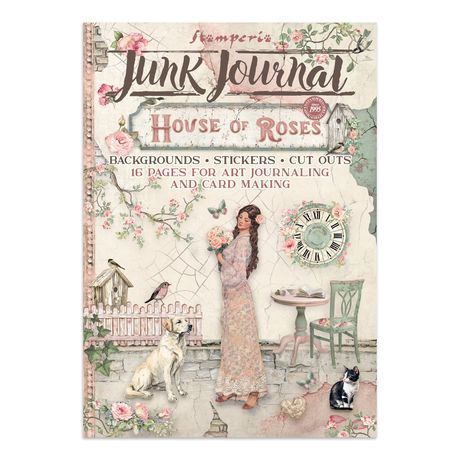 Stamperia Junk Journal Stickers, Cut-outs &amp; Backgrounds House of Roses