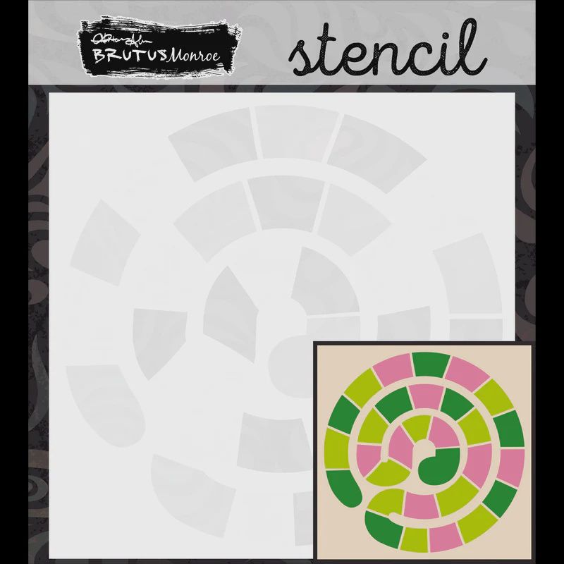 Spiral Game | Mixed Media Layering Stencil