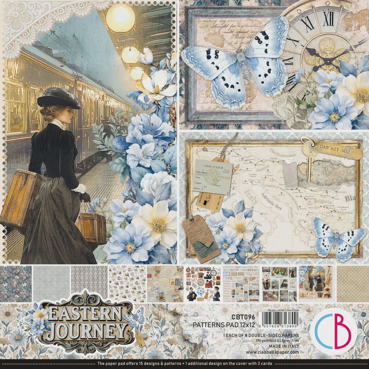 Eastern Journey Patterns Pad 12"x12" 8/Pkg