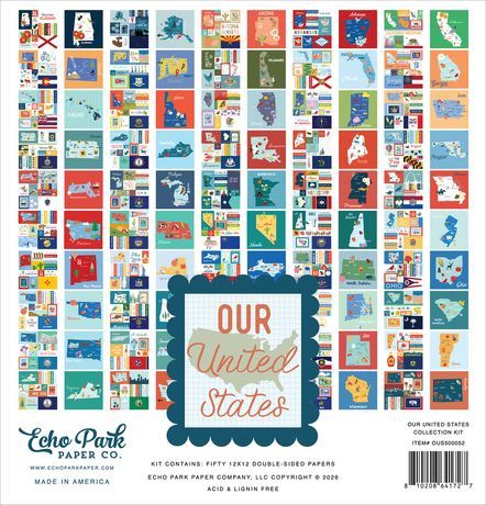 Echo Park Collection Kit 12"X12" Our United States