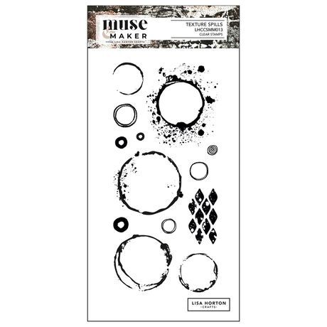 Lisa Horton Crafts Muse &amp; Maker DL Clear Stamp Set Texture Spills