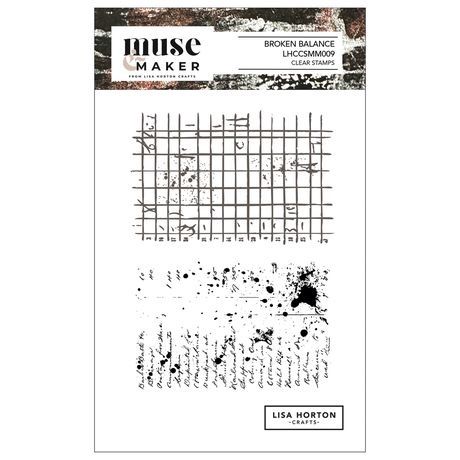 Lisa Horton Crafts Muse &amp; Maker A6 Clear Stamp Set Broken Balance