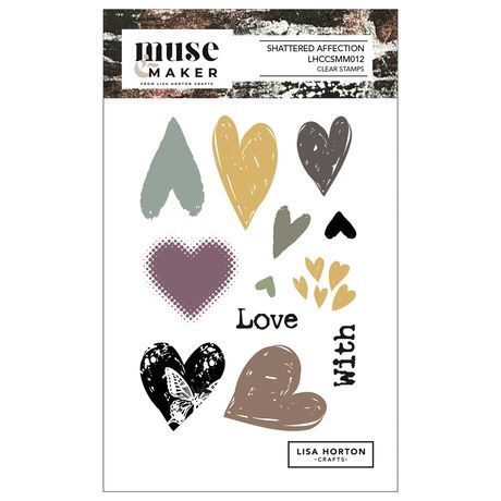 Lisa Horton Crafts Muse &amp; Maker A6 Clear Stamp Set Shattered Affection