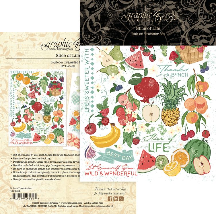 Slice of Life Rub-on Transfers