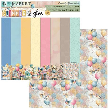 49 And Market Solids Collection Pack 12"X12" Glimmer and Glee