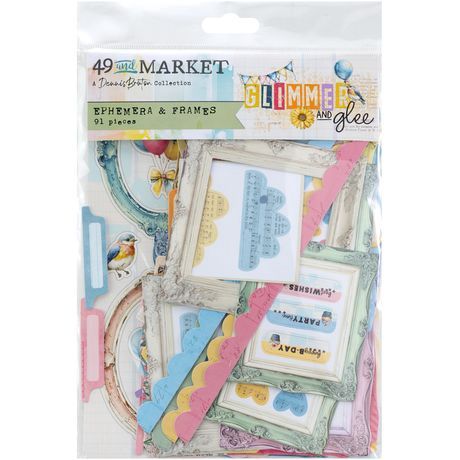 49 and Market Ephemera  &amp; Frames Set Glimmer and Glee