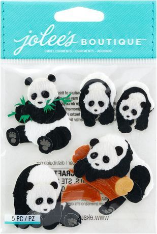 Jolee's Boutique Dimensional Stickers Pandas