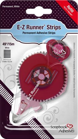 Scrapbook Adhesives E-Z Runner Refill Permanent White Strips