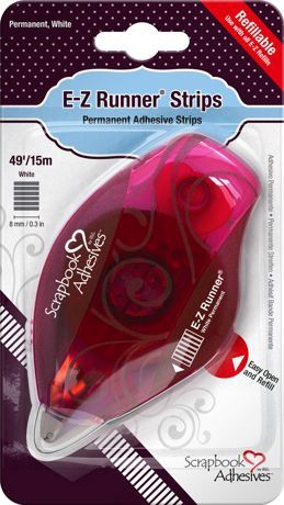 Scrapbook Adhesives E-Z Runner Dispenser Permanent White Strips