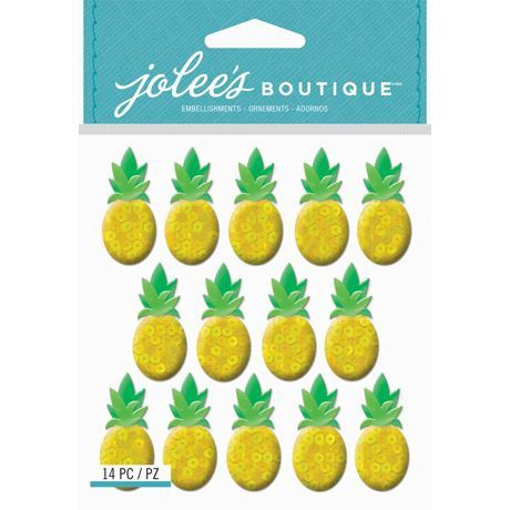 Jolee's Cabochon Dimensional Repeat Stickers Pineapples