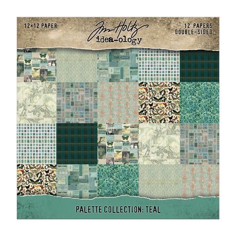 Idea-ology Double-Sided Cardstock 12"X12" 12/Pkg Palette Collection: Teal