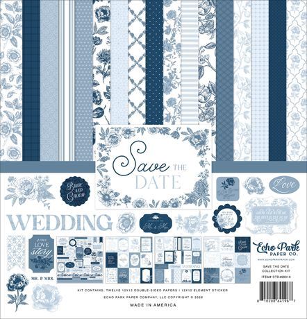 Echo Park Collection Kit 12"X12" Save the Date