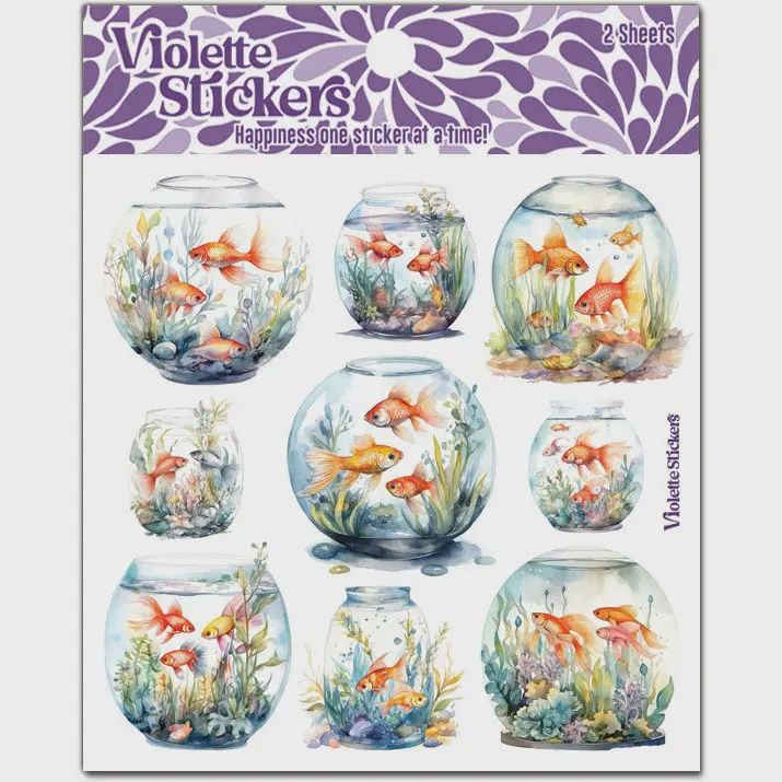 K317 Goldfish Bowl Stickers