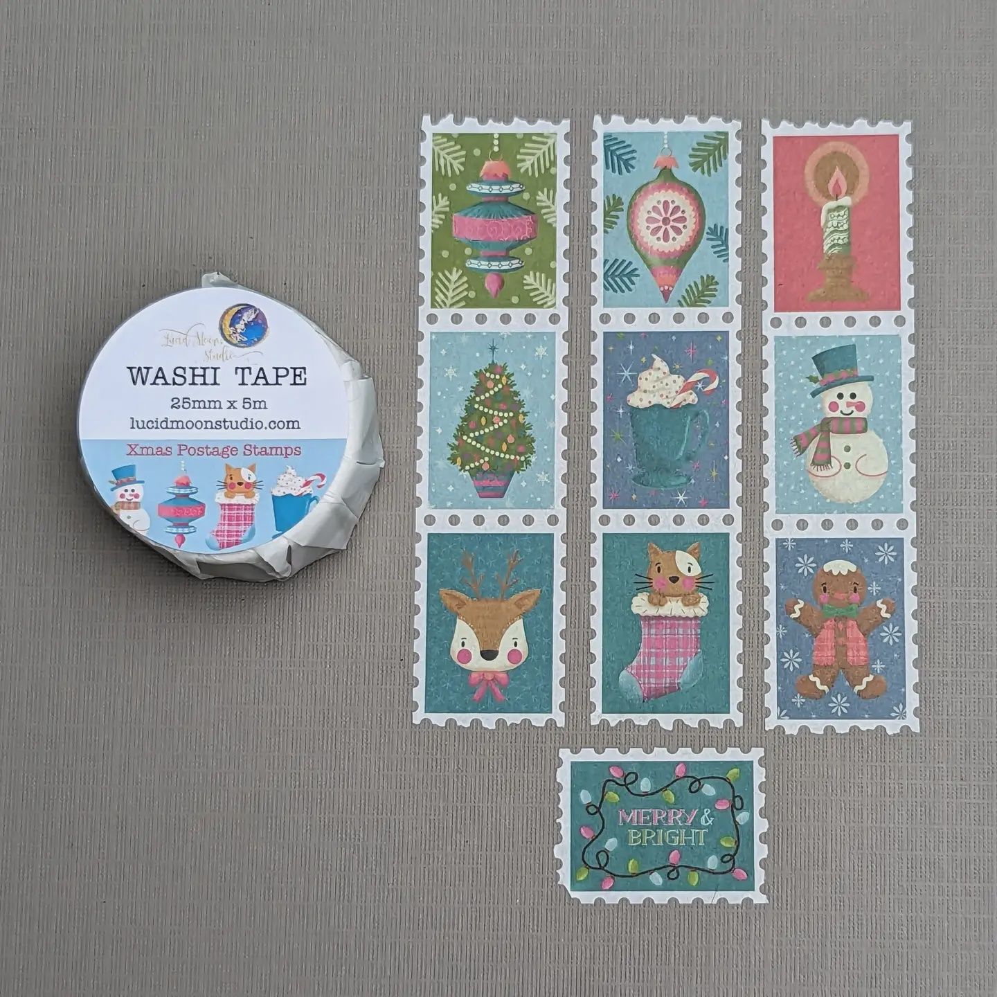Christmas Postage Stamp Washi Tape