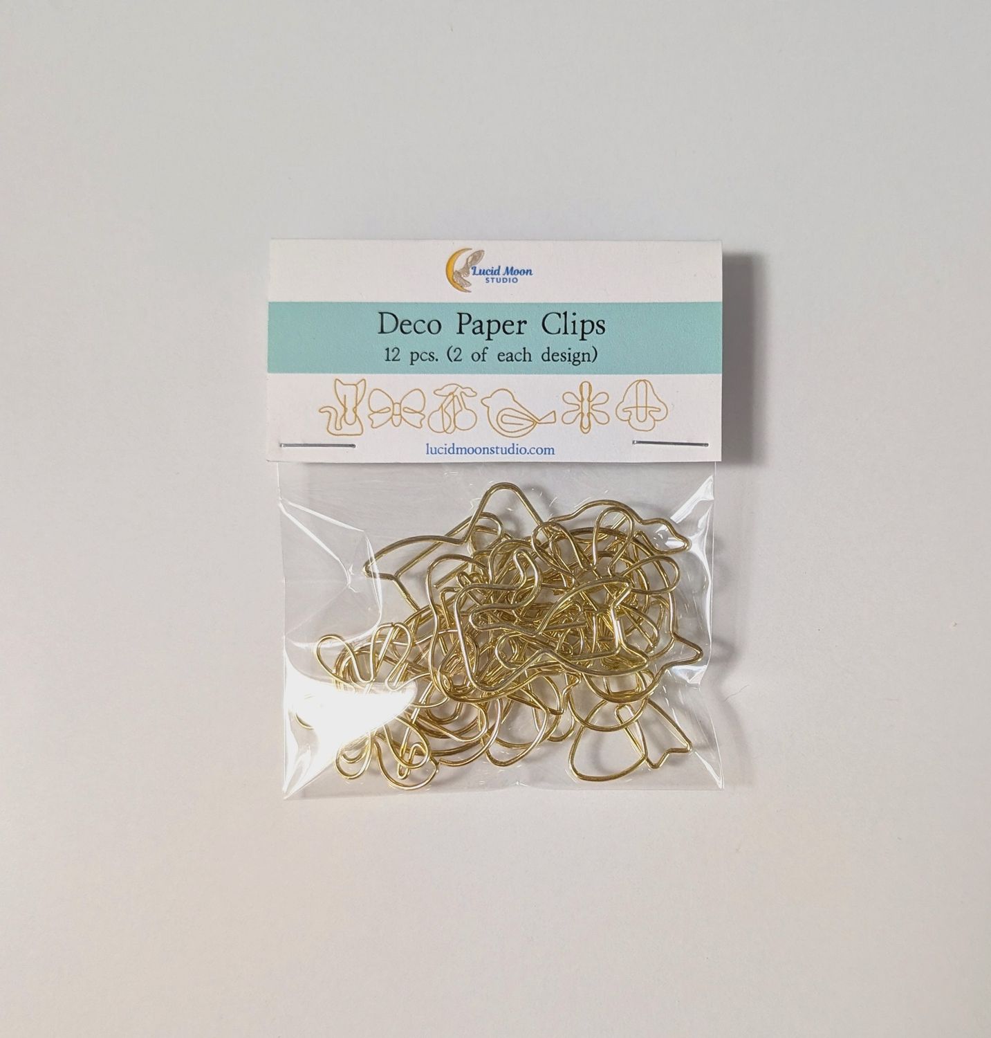 Gold Shaped Paper Clips Assortment Pack