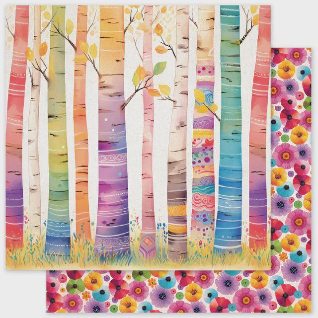 Rainbow Village B 12x12 Paper