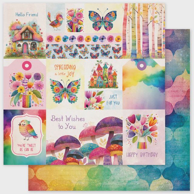 Rainbow Village A 12x12 Paper
