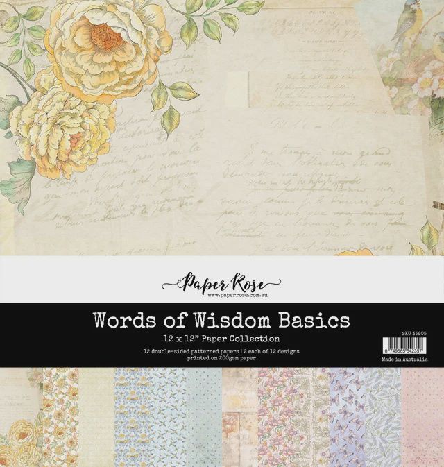 Words Of Wisdom Basics 12x12 Paper Collection