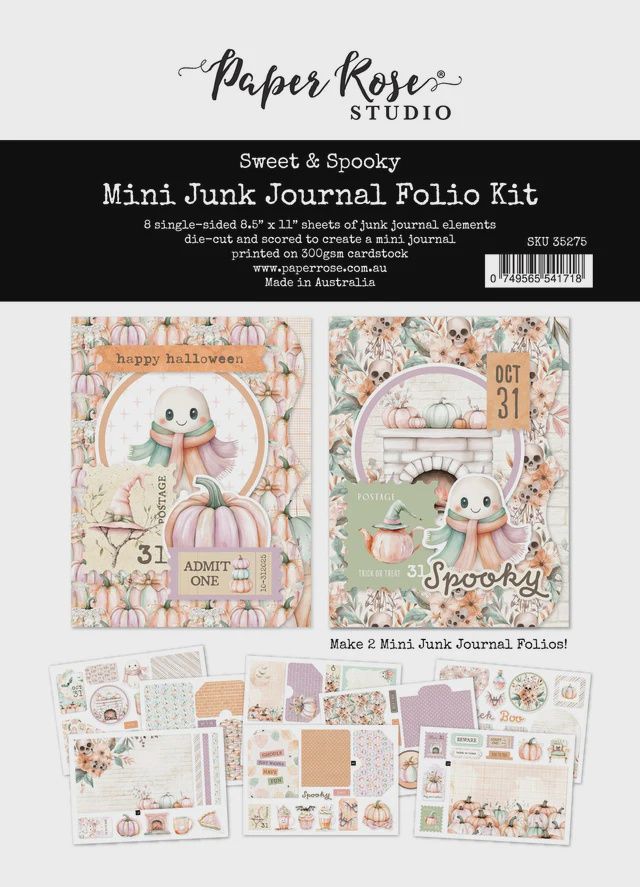 Sweet &amp; Spooky 8.5" x 11" Mini Junk Journal Folio Kit