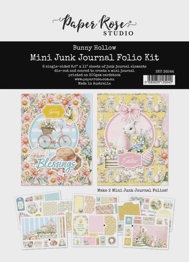 Bunny Hollow 8.5" x 11" Mini Junk Journal Folio Kit