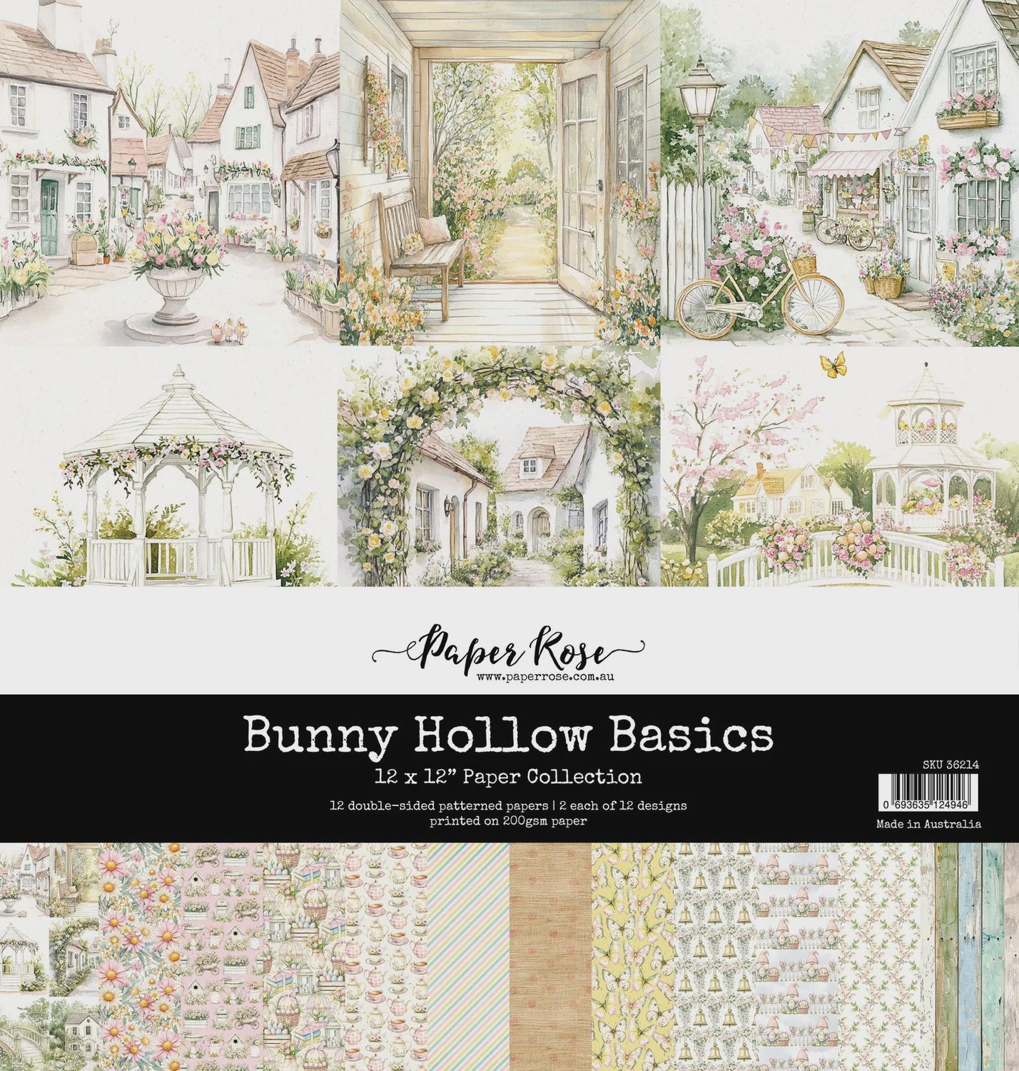 Bunny Hollow Basics 12x12 Paper Collection