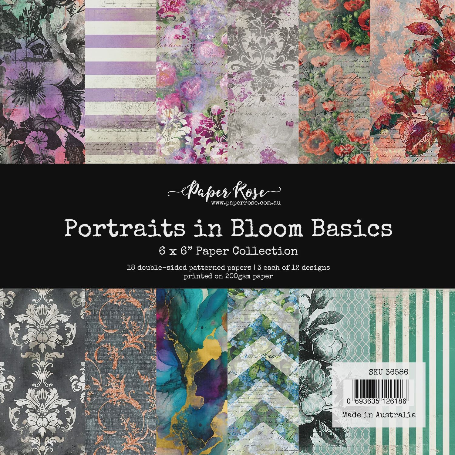 Portraits in Bloom Basics 6x6 Paper Collection