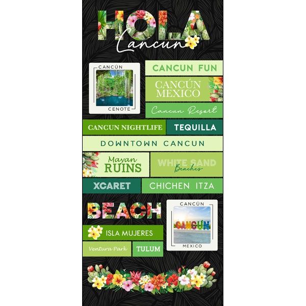 Cancun Tropical Floral Sticker