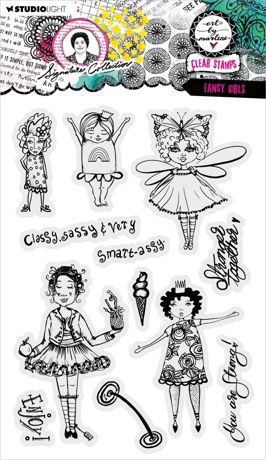 Art By Marlene Signature Collection Clear Stamps  Fancy Girls