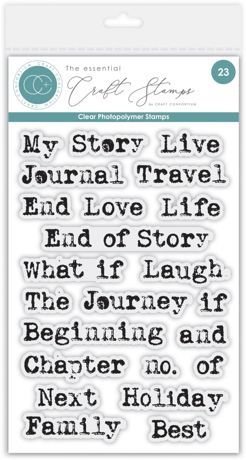 Craft Consortium Photopolymer Journal Sentiments Stamp Set