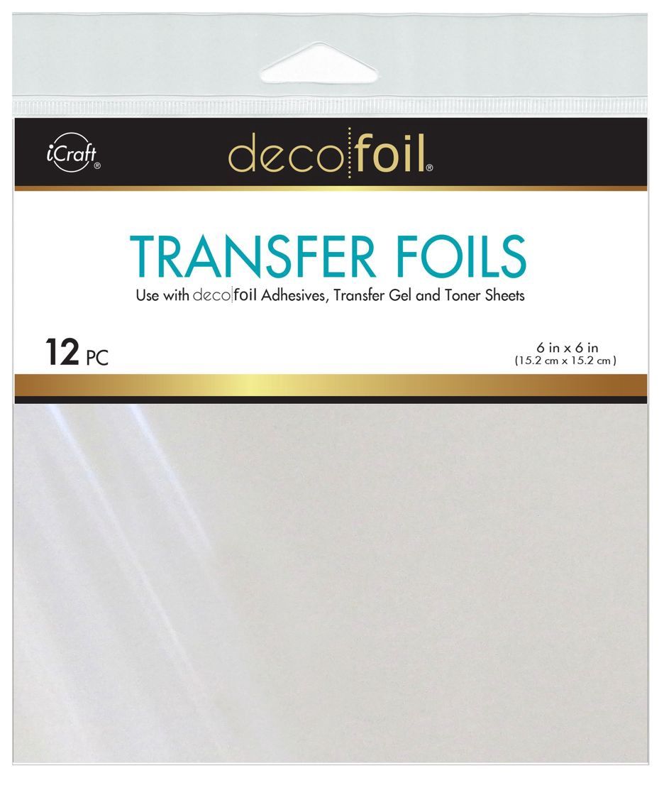 Deco Foil Transfer Sheets 6"X6" 12/Pkg Blizzard