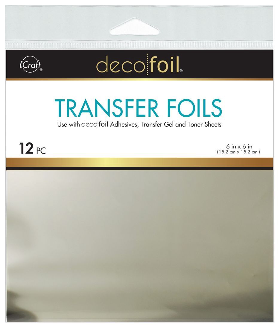 Deco Foil Transfer Sheets 6"X6" 12/Pkg Birch