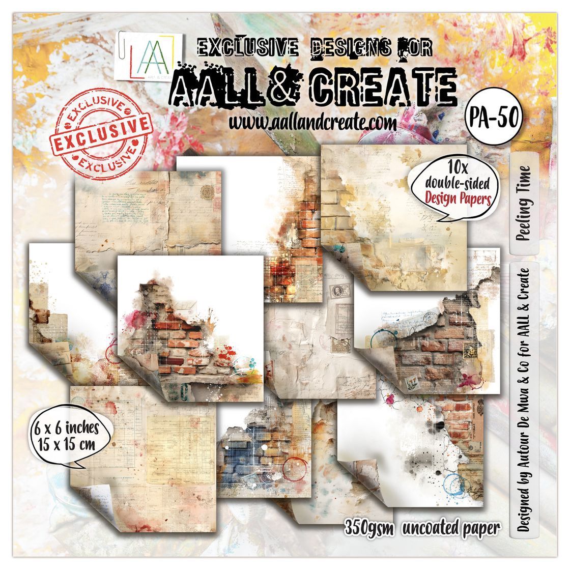 AALL And Create Design Double-Sided Cardstock 6"x6" Peeling Time