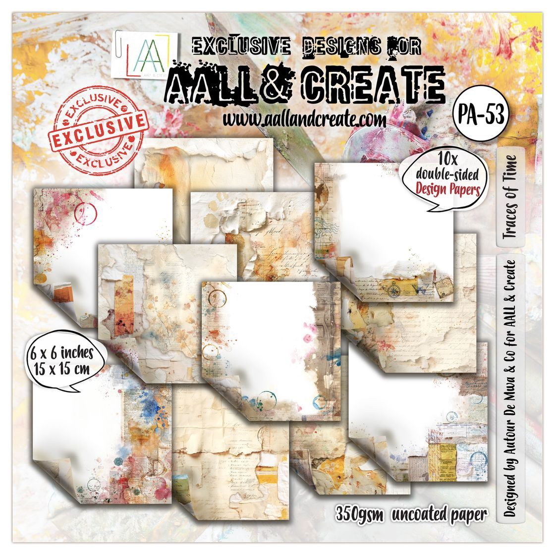 AALL And Create Design Double-Sided Cardstock 6"x6" Traces of Time