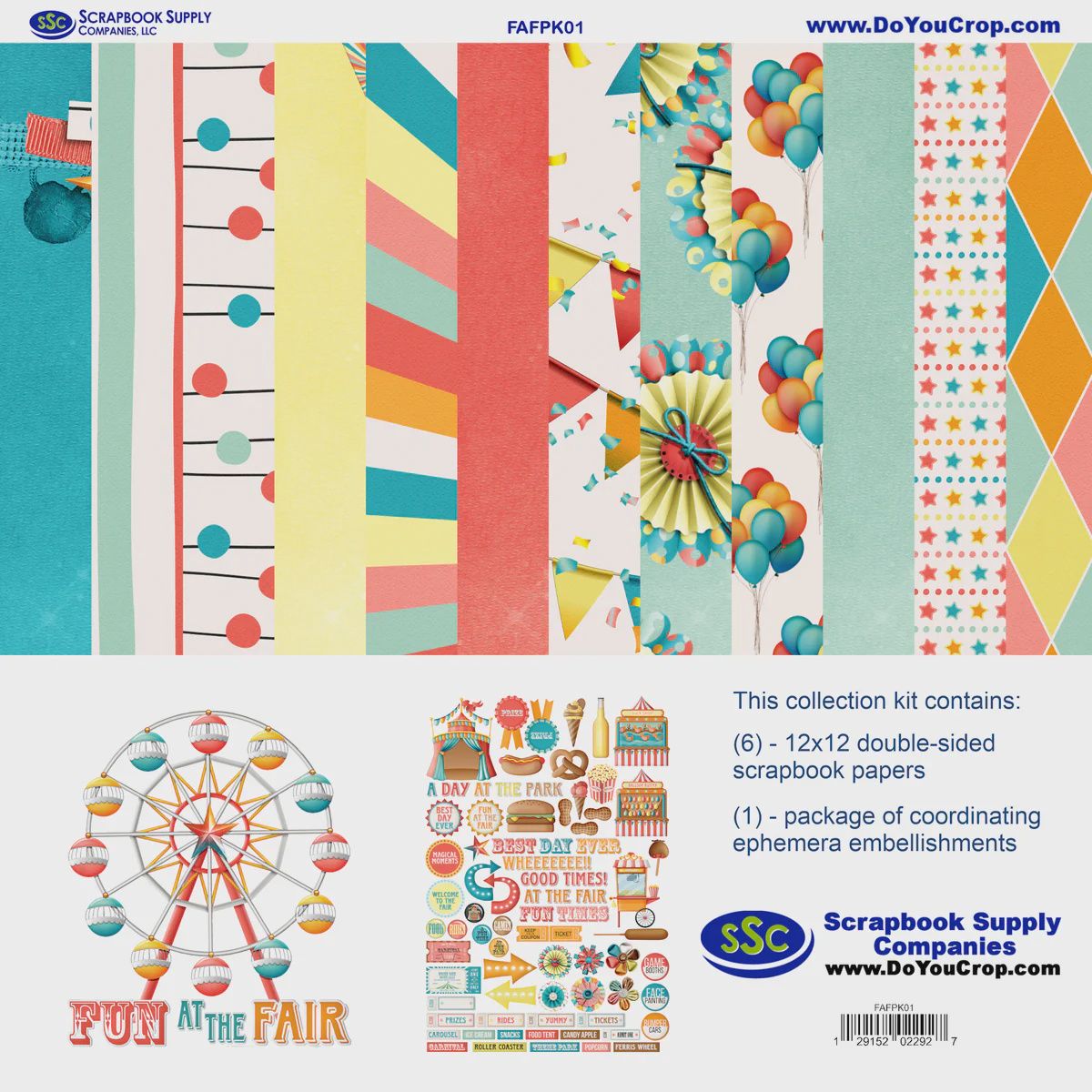Fun At The Fair 12x12 Paper And Embellishment Kit