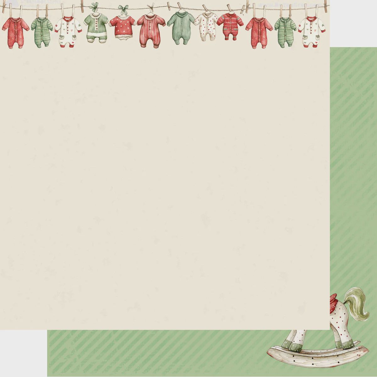 Baby's First Christmas Collection Tiny Little Clothes 12 x 12 DS Paper