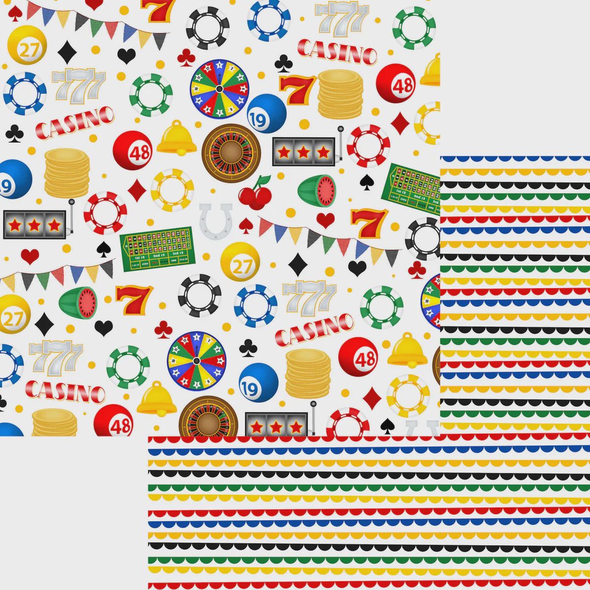Casino Collection Casino Collage 12 x 12 DS Paper