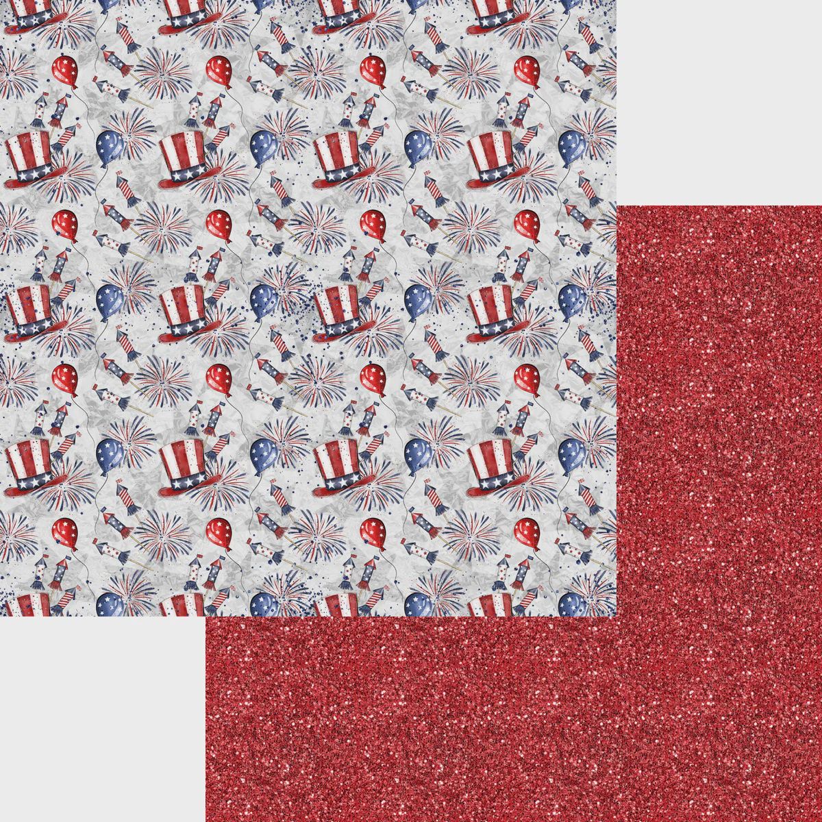 Lady Liberty Collection Patriotic Collage 12 x 12 DS Paper