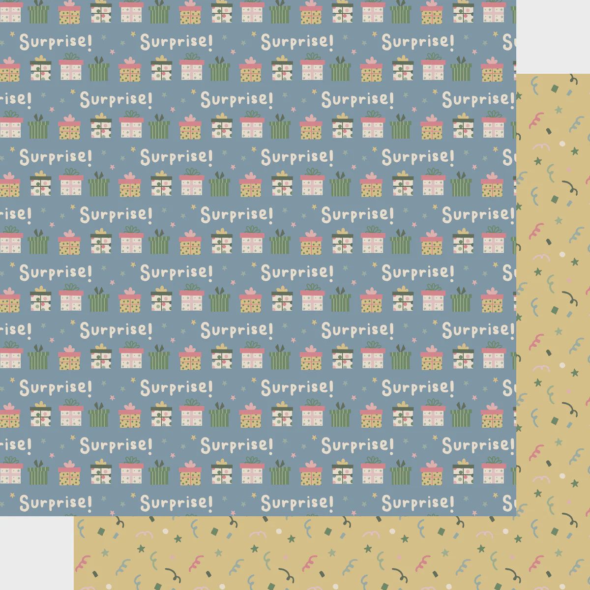 Happy Birthday Collection Wrapped With Ribbons 12 x 12 DS Paper