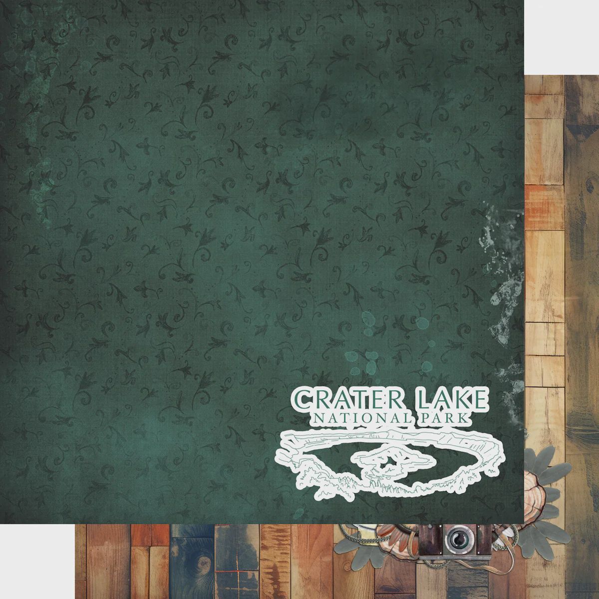 National Parks Collection Crater Lake National Park 12 x 12 DS Paper