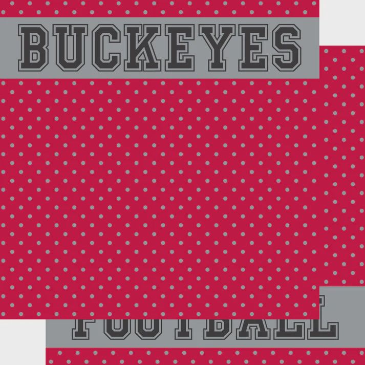 Buckeyes Football 12x12 DS Paper