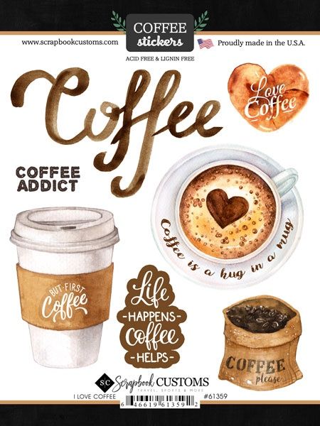 Coffee, I Love Stickers