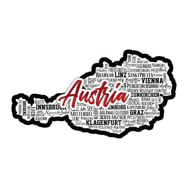 Austria City Sights Laser Cutout