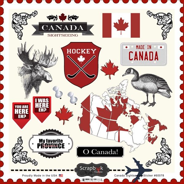 Canada Sightseeing Sticker Sheet