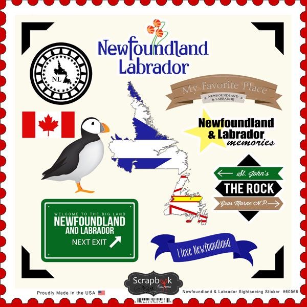 Newfoundland Sightseeing Sticker Sheet