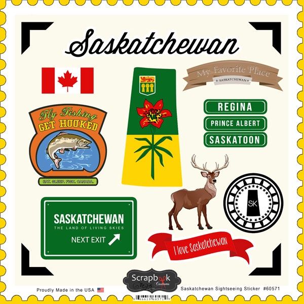 Saskatchewan Sightseeing Sticker Sheet