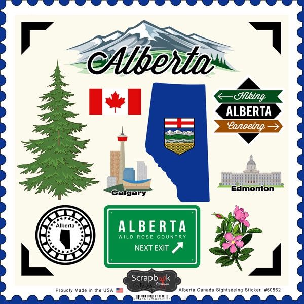 Alberta Sightseeing Sticker Sheet