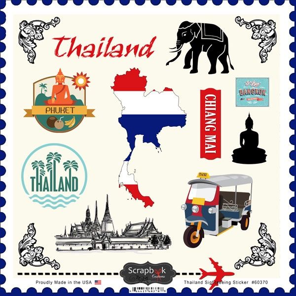 Thailand Sightseeing Sticker Sheet