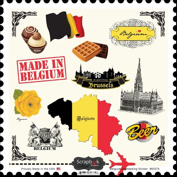 Belgium Sightseeing Sticker Sheet