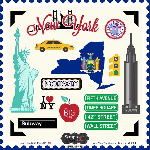 New York Sightseeing Sticker Sheet